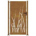 vidaXL Hageport 105x180 cm cortenstål gressdesign