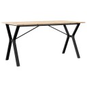  Spisebord Y-ramme 160x80x75 cm heltre furu og støpejern 3282721