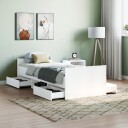 vidaXL Sengeramme med hode- og fotgavl hvit 75x190 cm 8721012157736