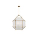 Morris taklampa Gilded Iron/frostat glas