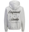 Jack & Jones Jornorrebro Typo Back Sweat Hood Sn Jnr   Grey   152