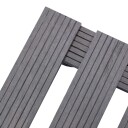 vidaXL Pottetraller 2 stk grå 30x30x7,5 cm WPC