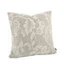 Artwood Serena Flower putetrekk med frynset kant 50x50 cm   Oyster