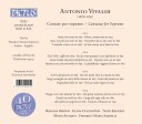 Modo Antiquo, Rossana Bertini, Elena Cecchi Fedi, Nicki Kennedy, Federico Maria Sardelli  Cantate per soprano  CD