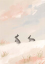 Hasen Im Schnee Plakat Plakat / 40x50cm