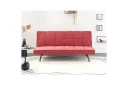 3 sitssoffa Beliani Hasle Beige svart Pink   Rosa
