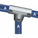5/4" vinklet T-stykke med tre hylser +/11 ° KLEMMEKLEMMEN