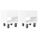  Nattbord 2 pcs Hvit 40,5 x 40 x 48 cm Konstruert tre
