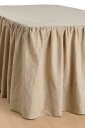 Ellos Home   Sengekappe Elly Frilled i resirkulert halvlinne   Beige