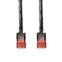 Nedis CAT6 50m U/UTP Utendørs Nettverkskabel RJ45 Sort