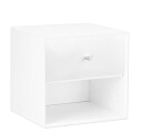 The Box Vegghengt Nattbord 40x37cm M/skuff Øverst (Størrelse: 40x37x34, Fargekombinasjon: Hvit Med Hvit Skuff)