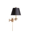 Visual Comfort Dorchester Swing Arm Antique Brass/Black