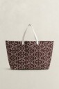 GANT Aop Canvas Beach Bag   Brown   ONE SIZE