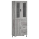 vidaXL Highboard grå sonoma 69,5x34x180 cm konstruert tre 8720845479091