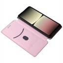 Sony Xperia 10 V Flip-deksel Karbonfiber Roségull