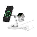Belkin 3-i-1 Qi2 Trådløs Ladestasjon med Hurtiglading, Hvit