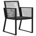 vidaXL Hagestoler 2 stk svart PVC rotting