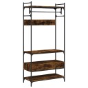 Garderobe med skuffer røkt eik 89x39x184,5 cm konstruert tre