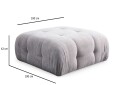 Yvara Sittepuff 100 cm   Lysegrå