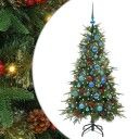  Kunstig sammensatt juletre med 150 LED grønn 150 cm PE og PVC