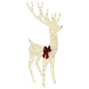 vidaXL 3D Jule Reinsdyr LOVIISA 250 LED-lys Varmhvit 96 x 40 x 180 cm