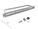 Helos 19" Modulholder Keystone 1 He 24 Port Avlastningsskinne Grå (371981)