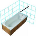 Van Der P dusjforhengstang 100 cm rustfritt stål