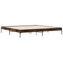  Sengeramme røkt eik 200x200 cm konstruert tre og metall 8721012985247