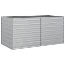 vidaXL Høybed 160x80x77 cm galvanisert stål sølv