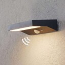 Lindby LED-solcelle-utevegglampe Maresia med sensor