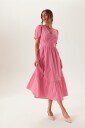 Bubbleroom Broderie Anglaise Dress   Pink   L
