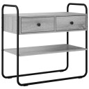 vidaXL Konsollbord Grå Sonoma 80 x 40 x 75 cm Konstruert tre
