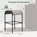 Utendørs barkrakker – metallramme ergonomisk stoffsete