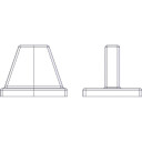Rosett for Stelrad radiatorsokkel (T1650 og T1651)