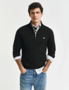 GANT Cotton Cable Half Zip   Black   M