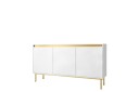 Kommode Hollander 160 cm   Hvit/Gull