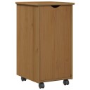 vidaXL Rullende skap Honning brun 34 x 39 x 65,5 cm Massiv furu