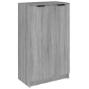vidaXL Skohylle gr? sonoma 59x35x100 cm konstruert tre