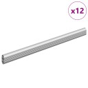 vidaXL Klesslanger 12 pcs sølv 464 x 15 x 29 mm Aluminium Legering