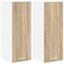  Hengende skap Riga 2 pcs Sonoma eik og hvit 30 x 31 x 80 cm