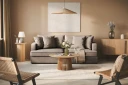 Rossita 3 seters Dyp Stoffsofa   Brun