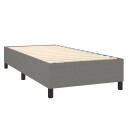 vidaXL Sengeramme boksfjær mørkegrå 90x190 cm 3FT Single stoff
