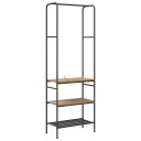  Klesstativ med hyller med hylle artisan eik 60 x 30 x 171 cm