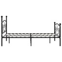 vidaXL Sengeramme med spilebase svart metall 160x200 cm