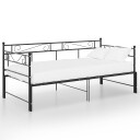 vidaXL Uttrekkbar ramme til sovesofa svart metall 90x200 cm