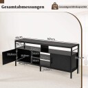 TV stativ for 65" TV er svart – rikelig med oppbevaringsplass og solid design