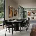 101 Copenhagen Nama spisestol   Kaffesvart anilinskinn svart