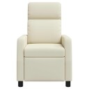 vidaXL Recliner Krem Kunstlær