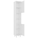 vidaXL Baderomsskap hvit 30x30x179 cm sponplate