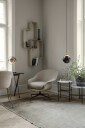 Gubi TS Sidebord 40 cm Svart / Hvit Carraramarmor